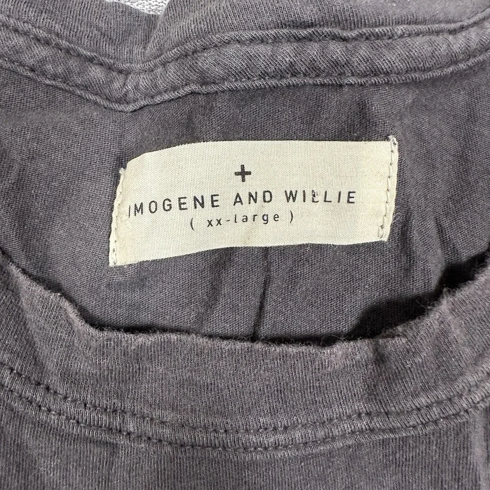 Imogene & Willie T-Shirt Mens Size XXL Gray Lightning Bolt Short Sleeve